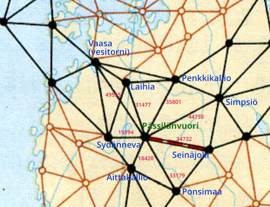 1.lk kolmiot Pässilänvuorelta